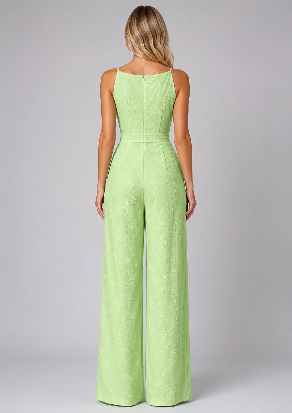 Women’s Jacquard Wide Leg Jumpsuit – Summer Occasion Style