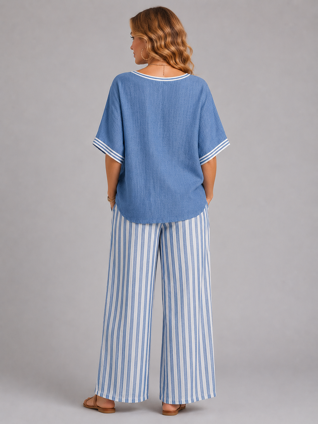 Women’s Linen-Look Two Piece Set – Relaxed Summer Style