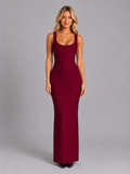 Women’s Metallic Bandage Maxi Dress - Sculpting Evening Gown