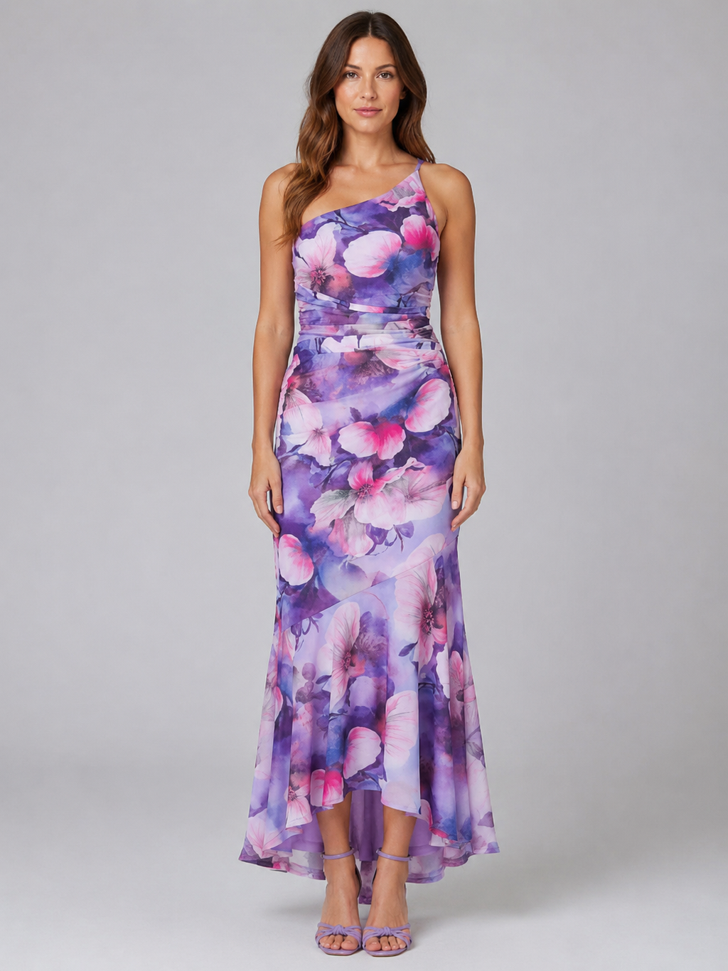 Women’s One Shoulder Floral Maxi Dress – Summer Occasion Style