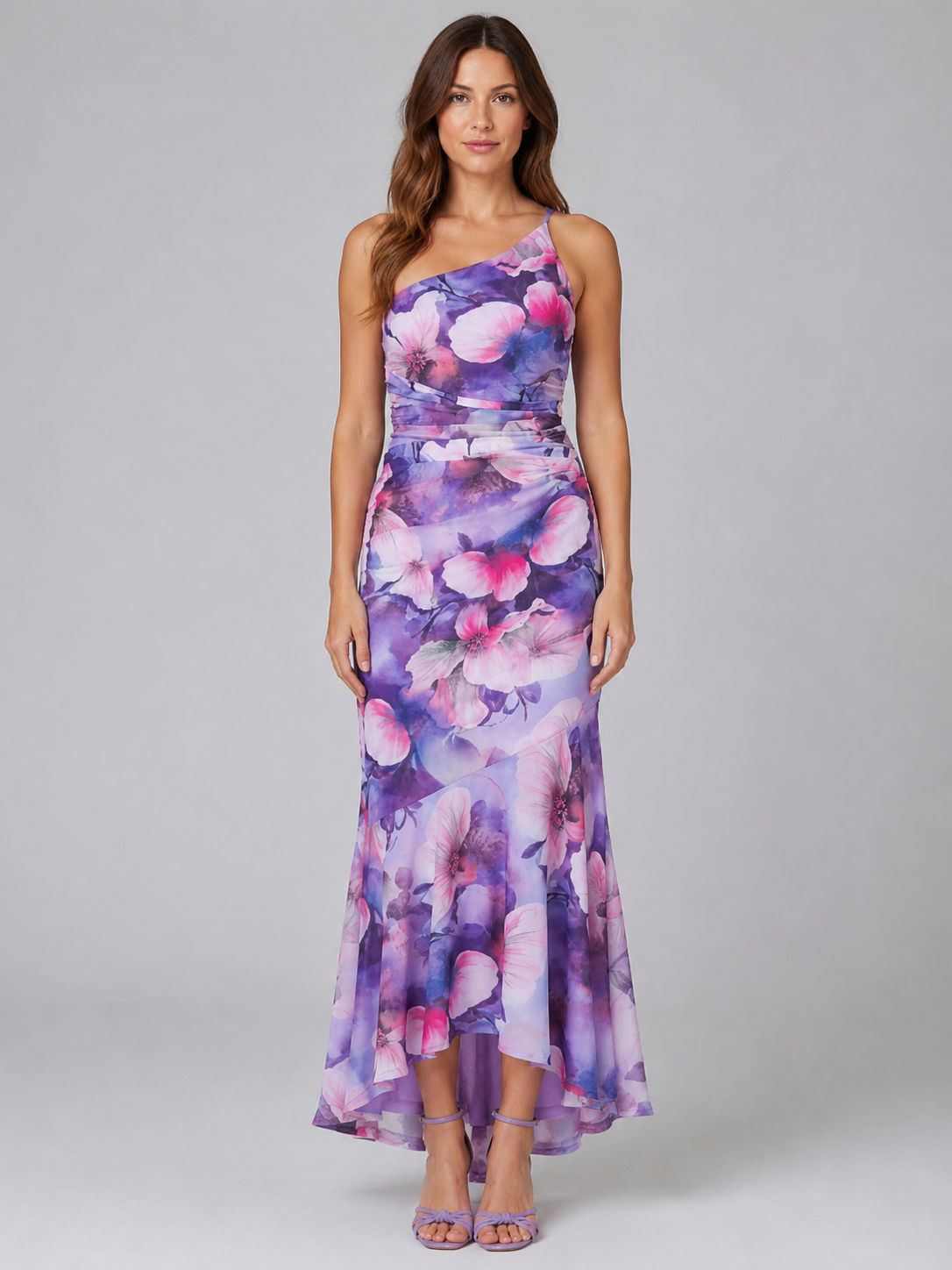 Women’s One Shoulder Floral Maxi Dress – Summer Occasion Style