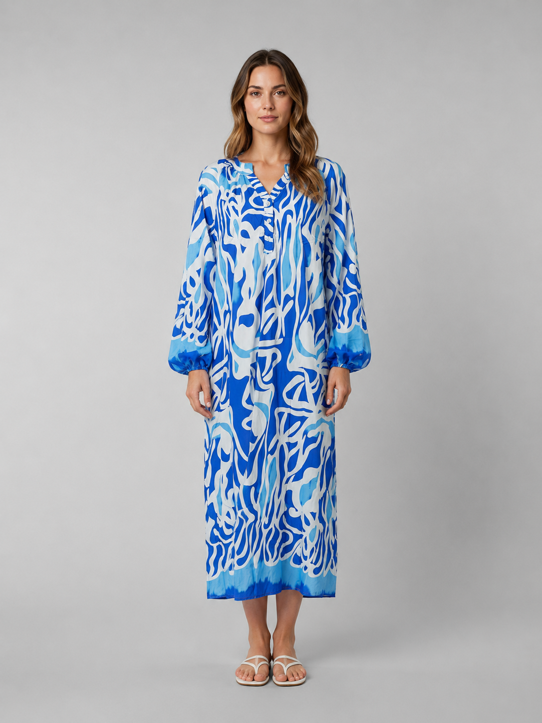 Women's Relaxed Print Maxi Dress – Flattering Summer Holiday Style