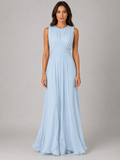 Women’s Ruched Chiffon Maxi Dress – Flowing Silhouette