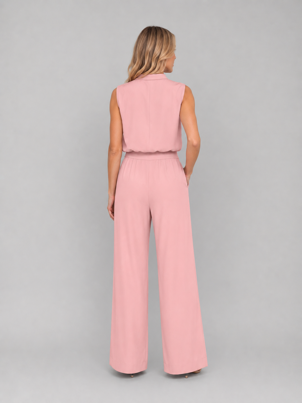 Women's Sleeveless Wide Leg Co-Ord Set – Casual Two-Piece Outfit