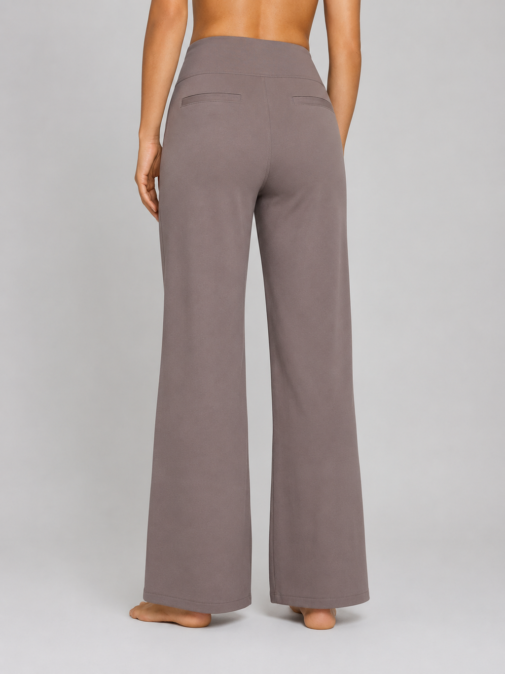 Women’s Stretch Straight-Leg Trousers – High-Waist Comfort Fit