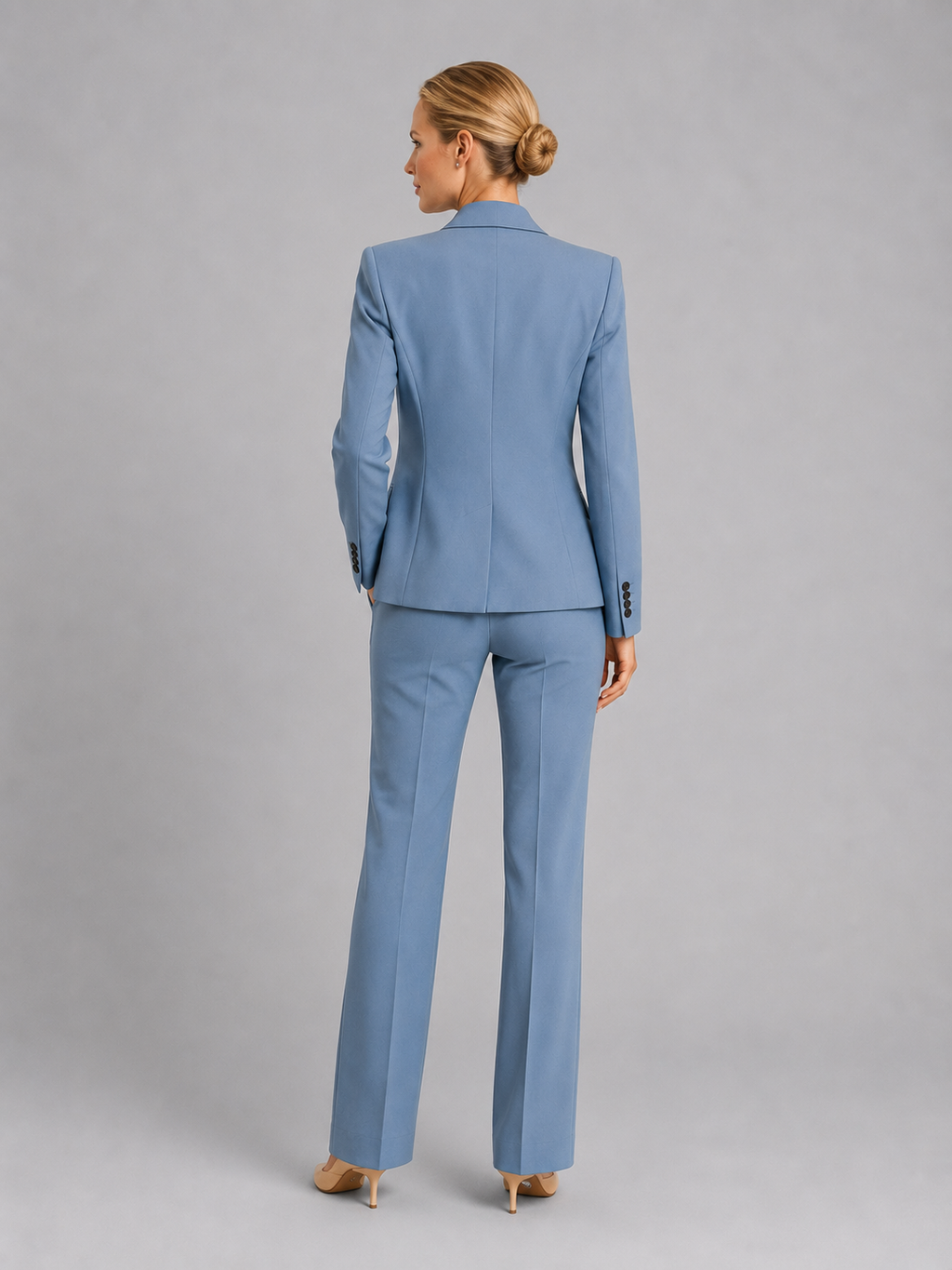 Women’s Tailored Blazer & High-Waist Trousers Set – Elegant Structured Suit