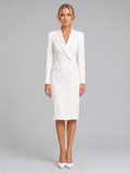 Women’s Tailored Blazer Midi Dress – Formal Occasion Style