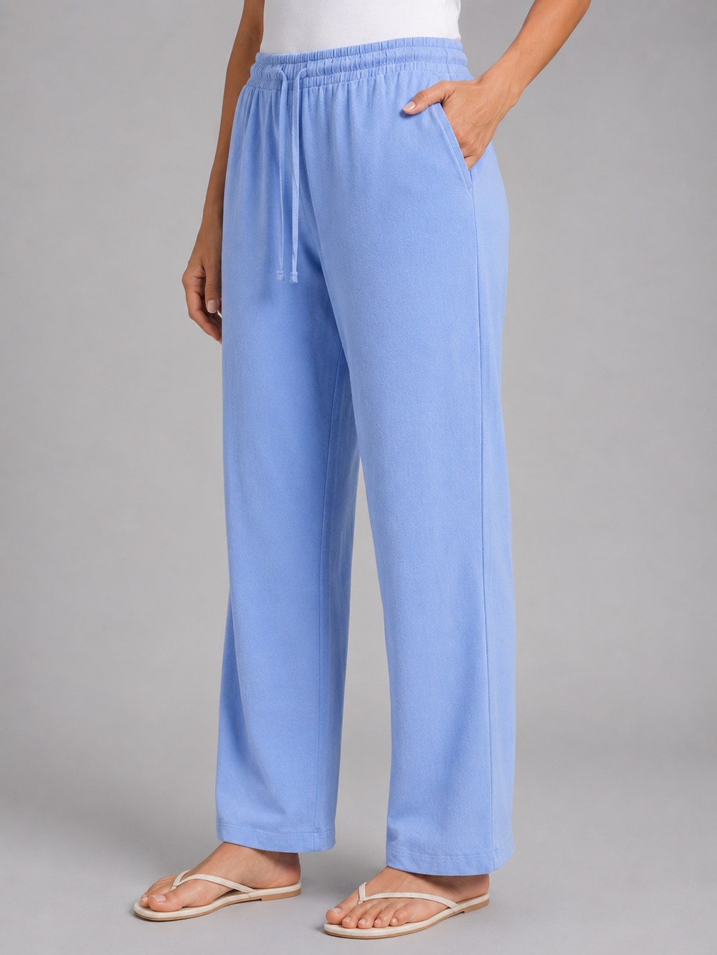 Women's Relaxed Drawstring Trousers – Wide Leg Casual Fit