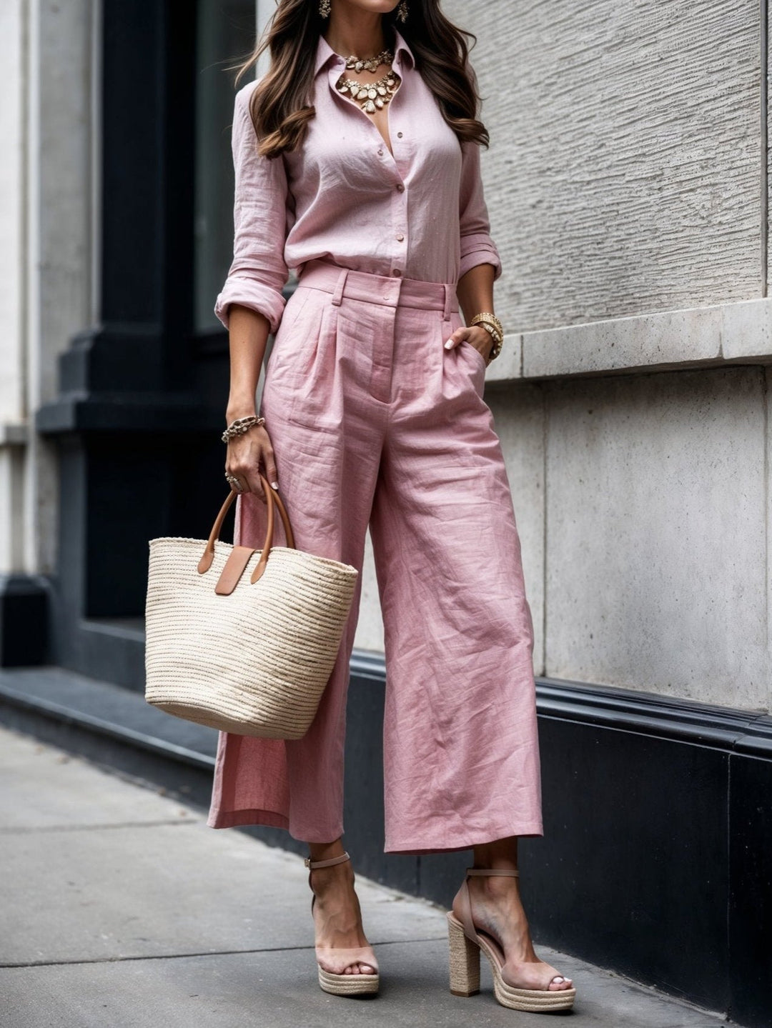 Women's Chic Elegant Two-Piece Set – Comfortable Flowing Design