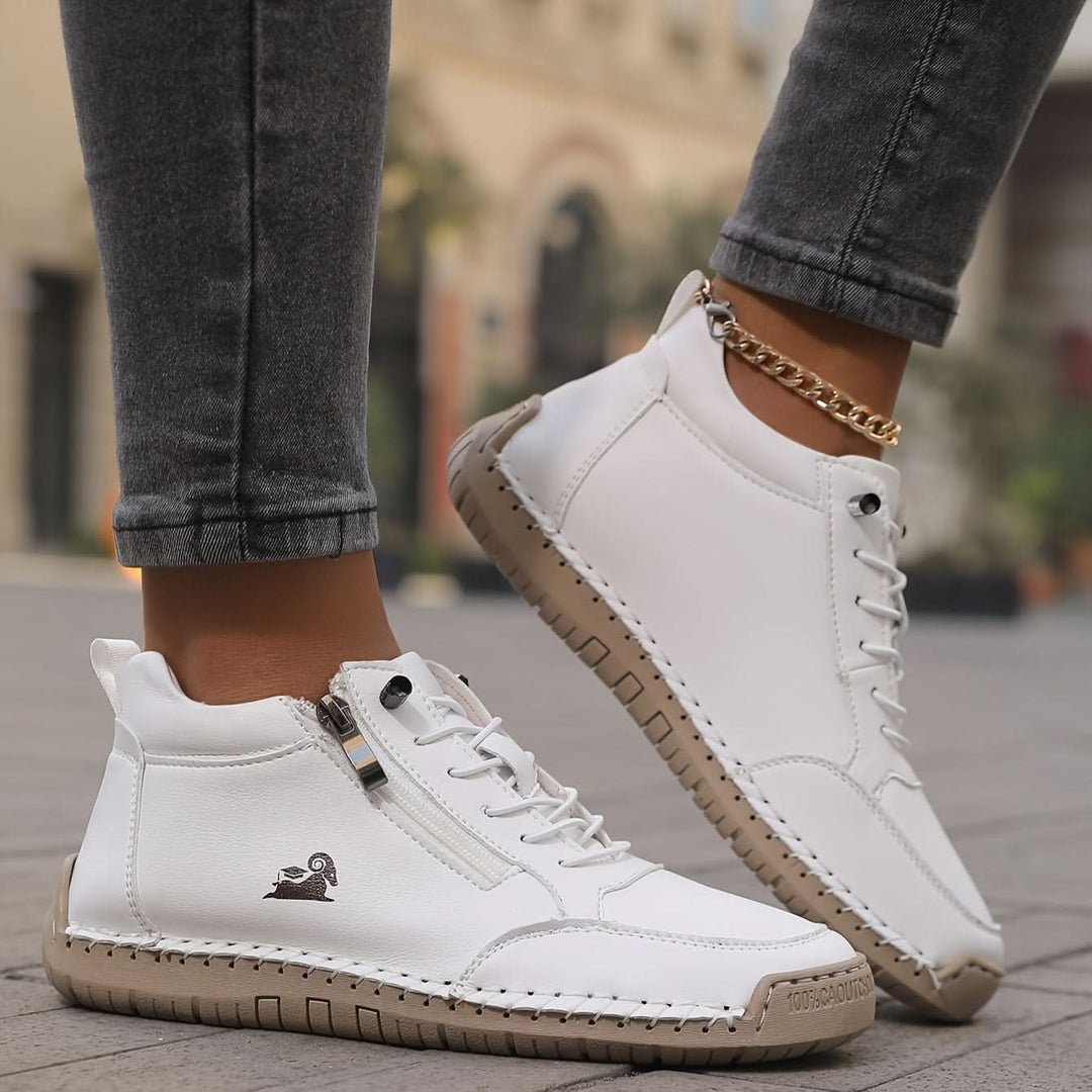 Women's Summer Heeled Trainers – Non-Slip Lace-Up Finish