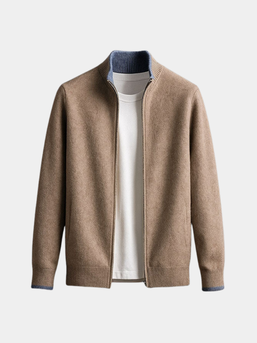 Men's Elegant Refined Jumper – Ribbed Straight Leg Design