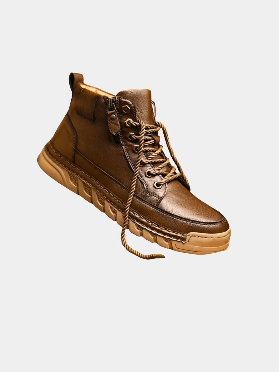 Men's Leather Modern Boots – Elegant Denim Finish
