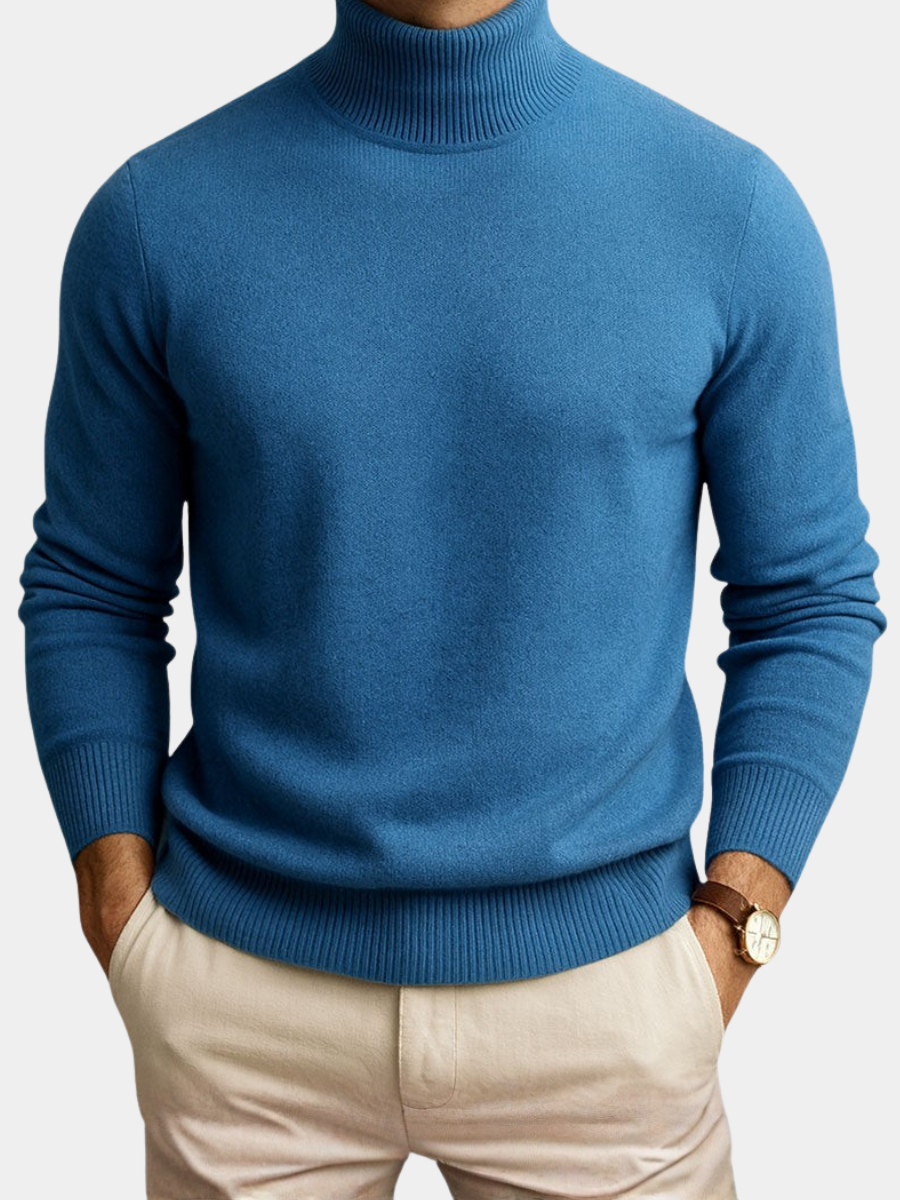 Men's High Neck Warm Jumper – Refined Roll Neck Design
