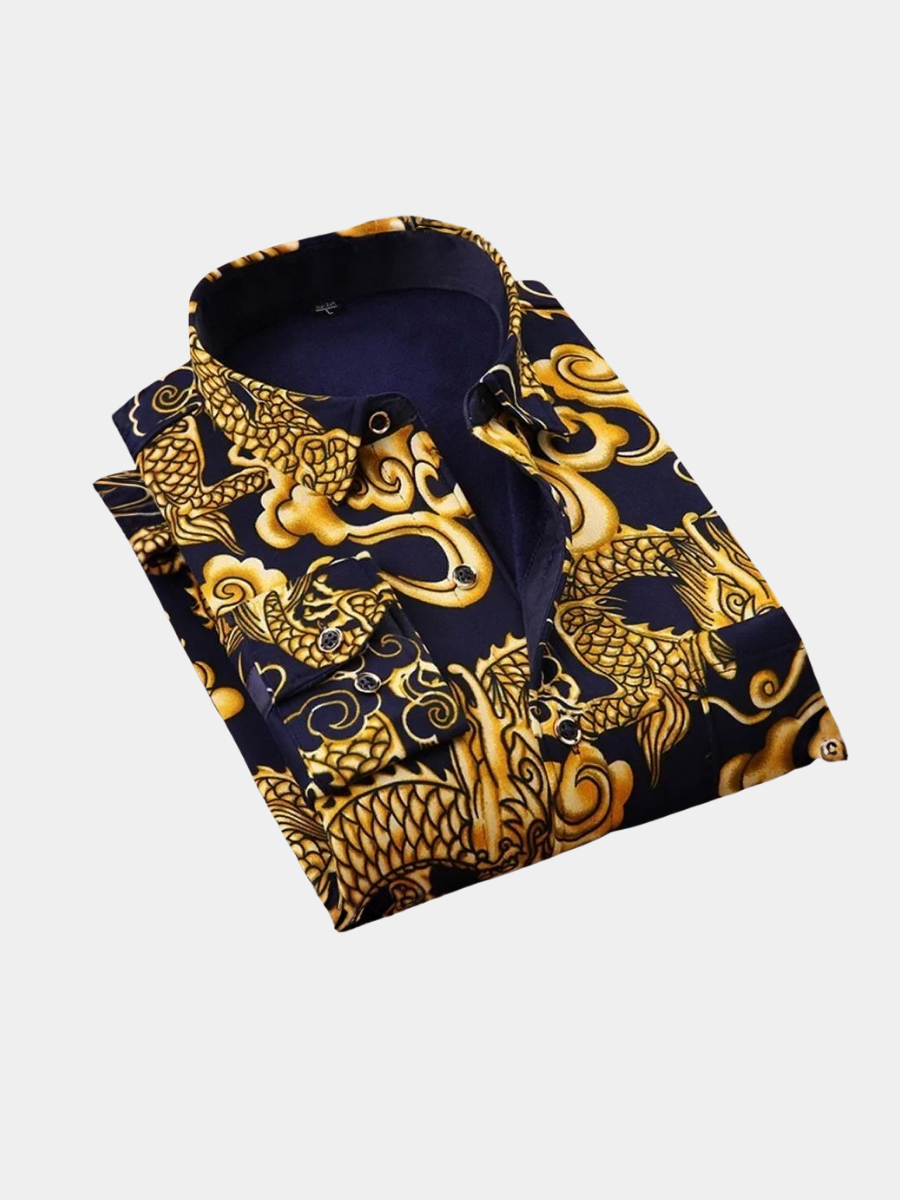 Men's Printed Refined Polo Shirt – Modern Classic Design