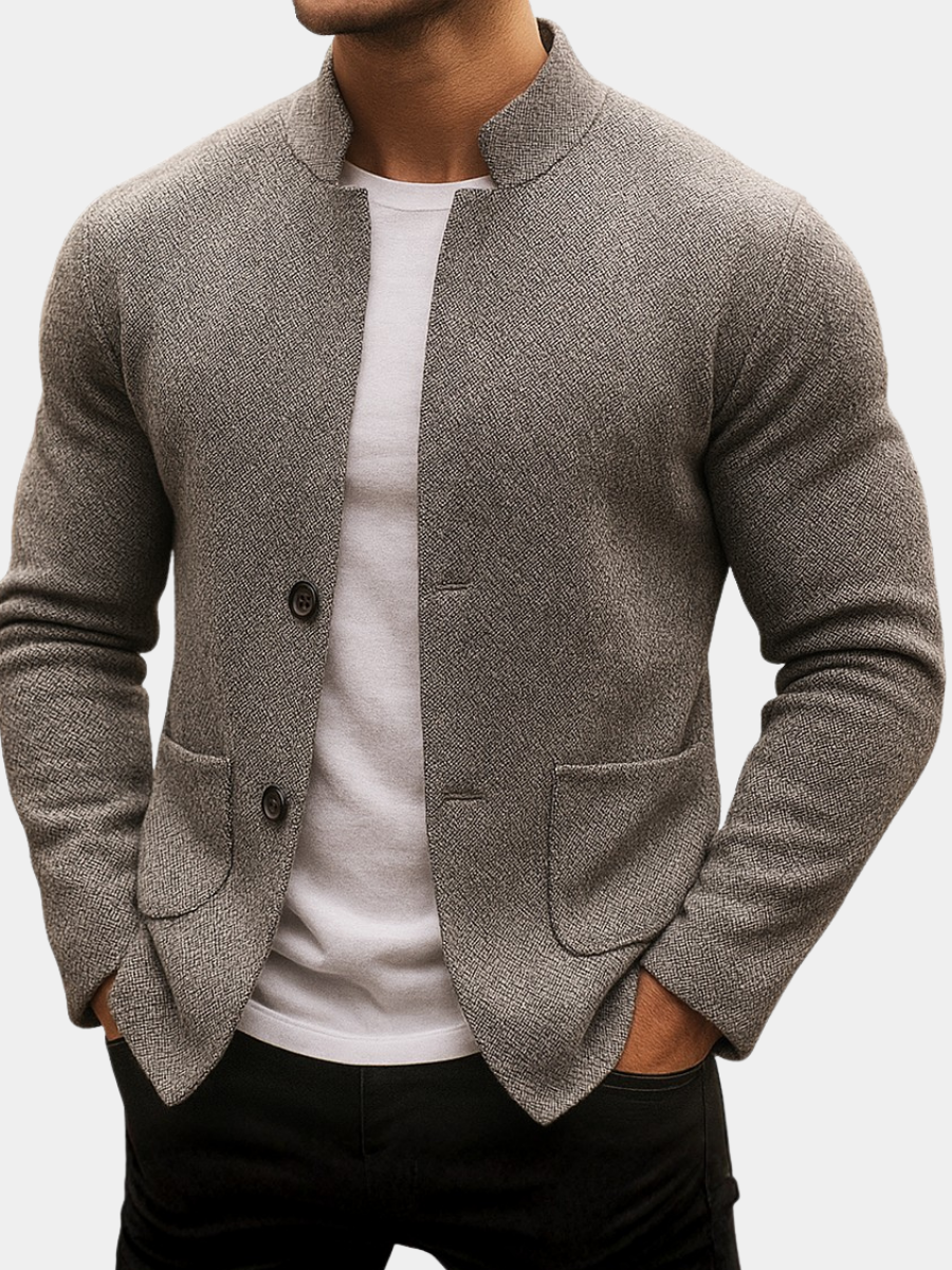 Men's Refined Knitted Cardigan – Elegant Modern Design