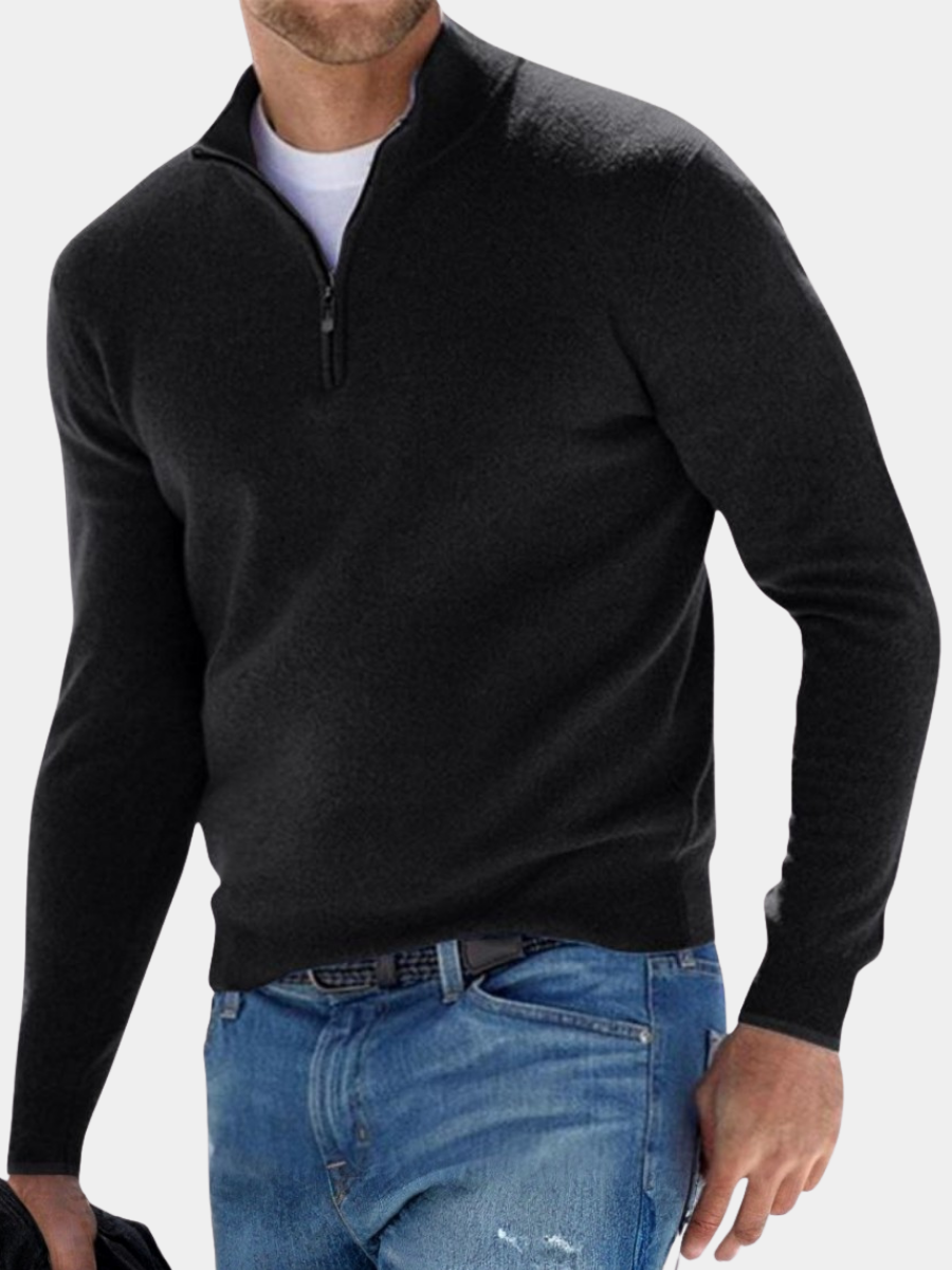 Men's Zip-Up Refined Jumper – Considered Detail