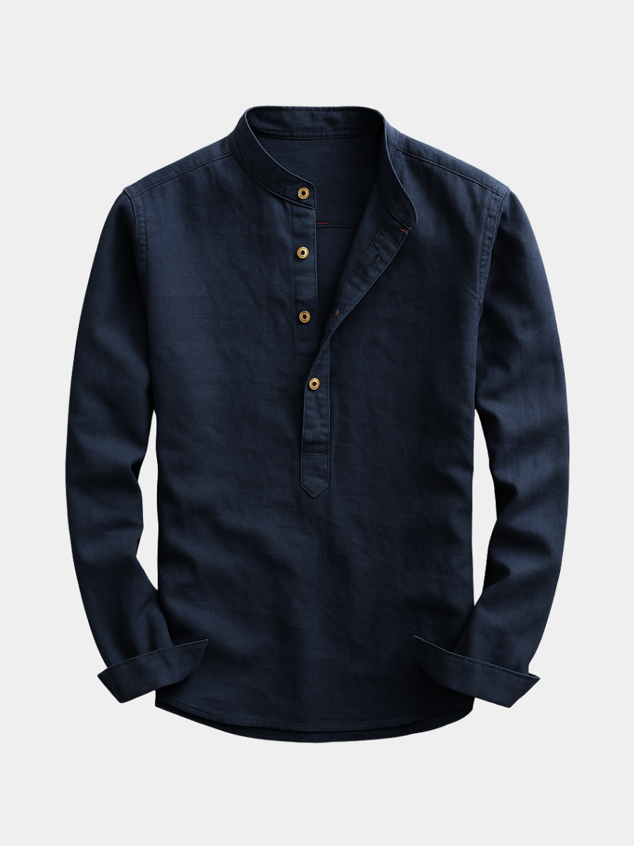 Men's Elegant Linen Shirt – Denim Design