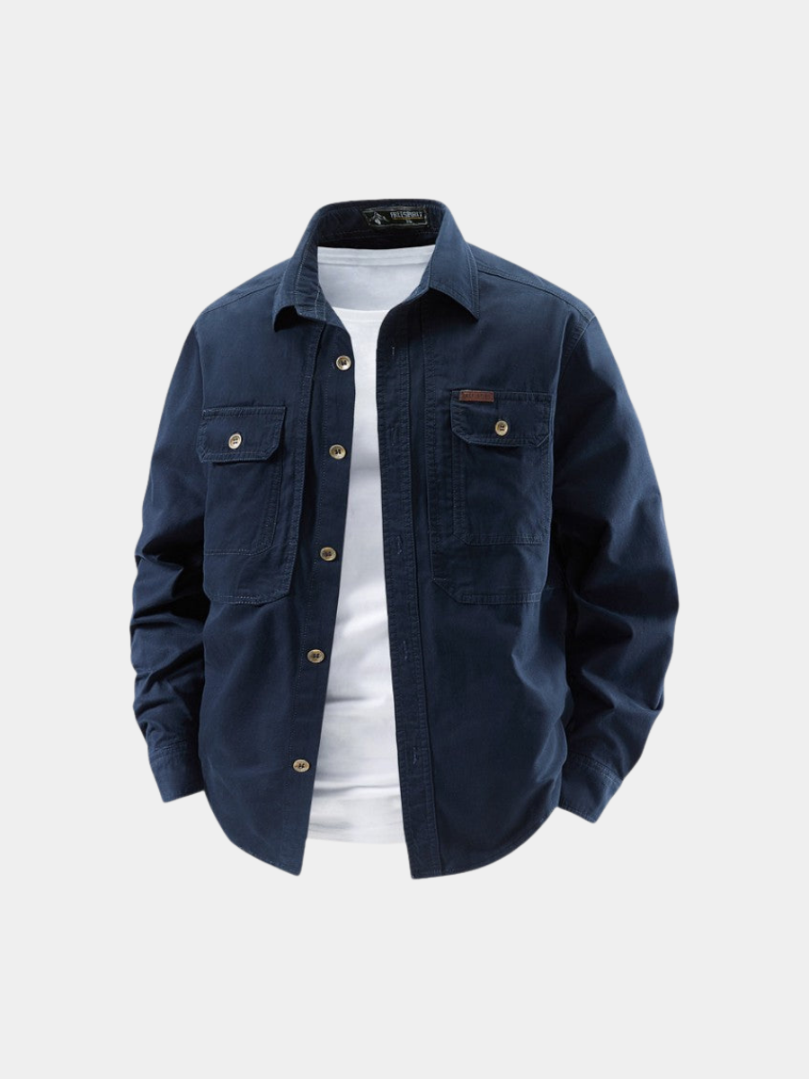Men's Lightweight Button-Front Shirt – With Pockets Design