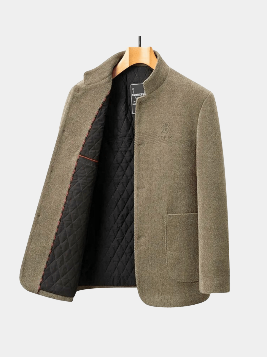 Men's Elegant Breathable Jacket – High Neck Modern Design