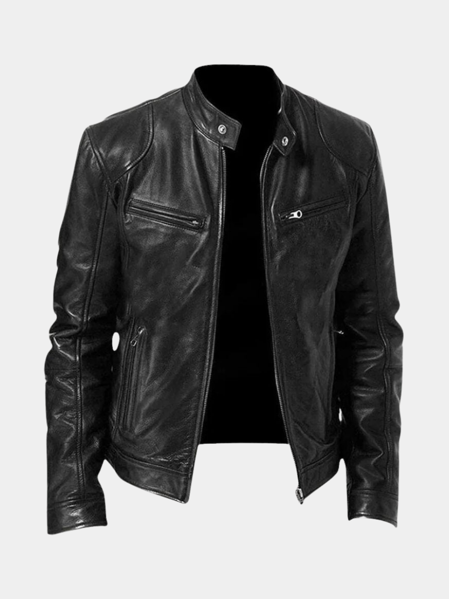 Men's Leather Elegant Jacket – Timeless Refined Design