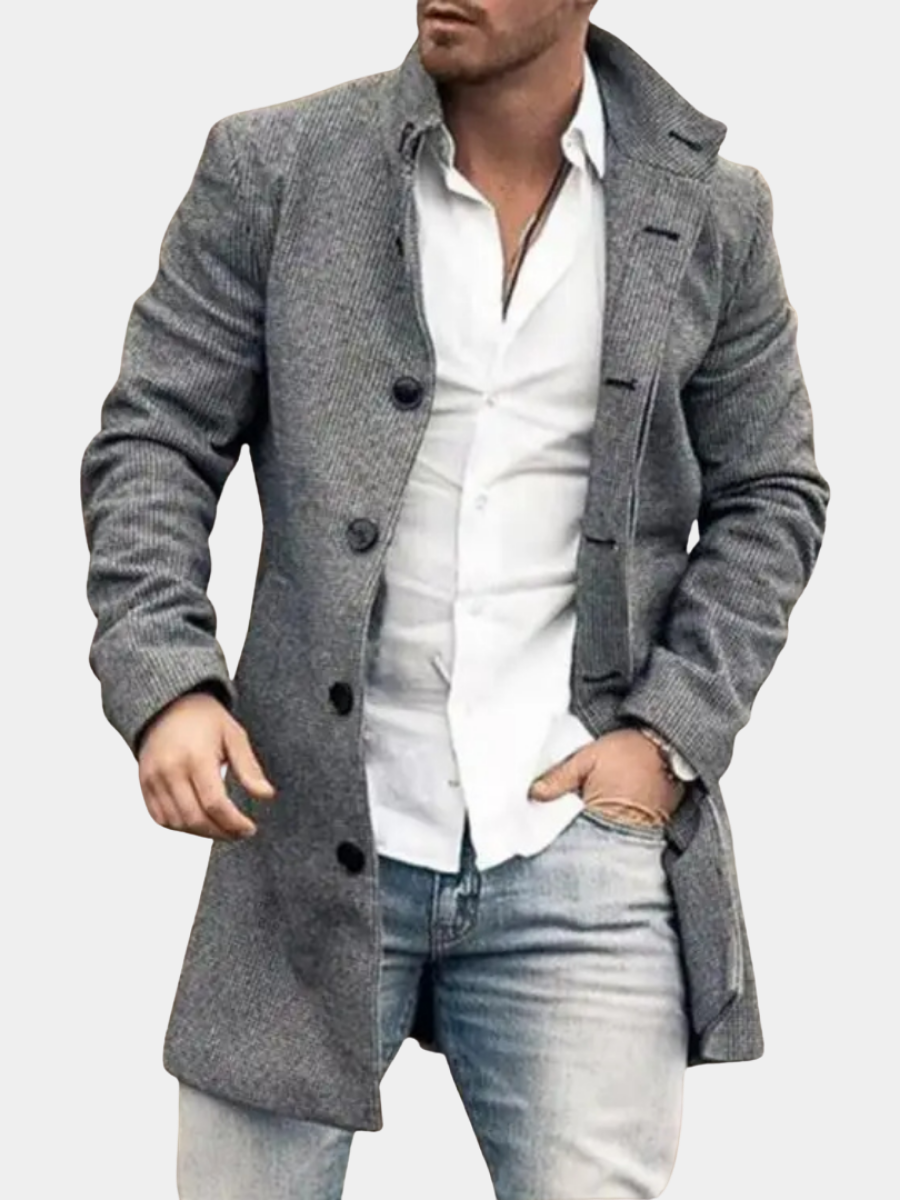 Men's Elegant Denim Coat – Relaxed Refined Design