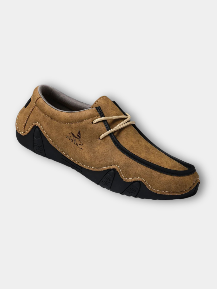 Women's Leather Supportive Shoes – Flowing Heeled Finish