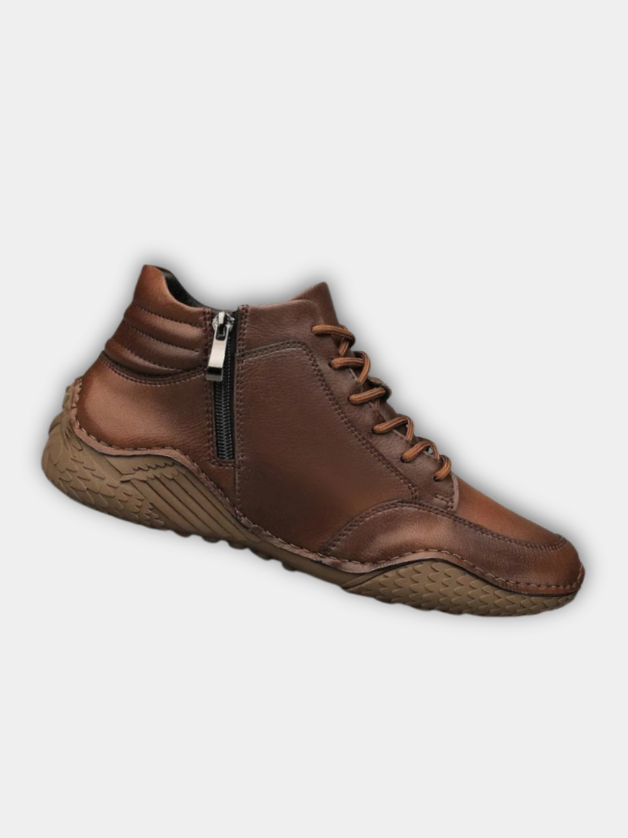 Men's Leather Refined Boots – Padded Lace-Up Finish