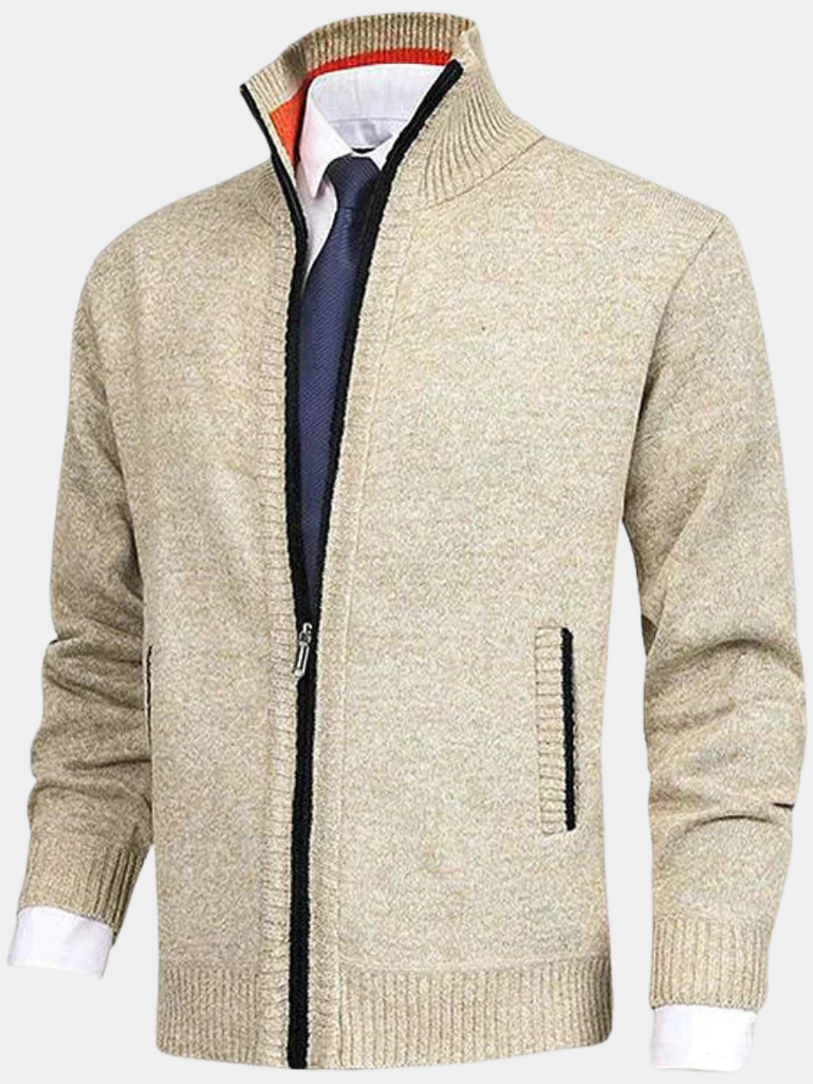 Men's Warm Refined Cardigan – Relaxed Elegant Design