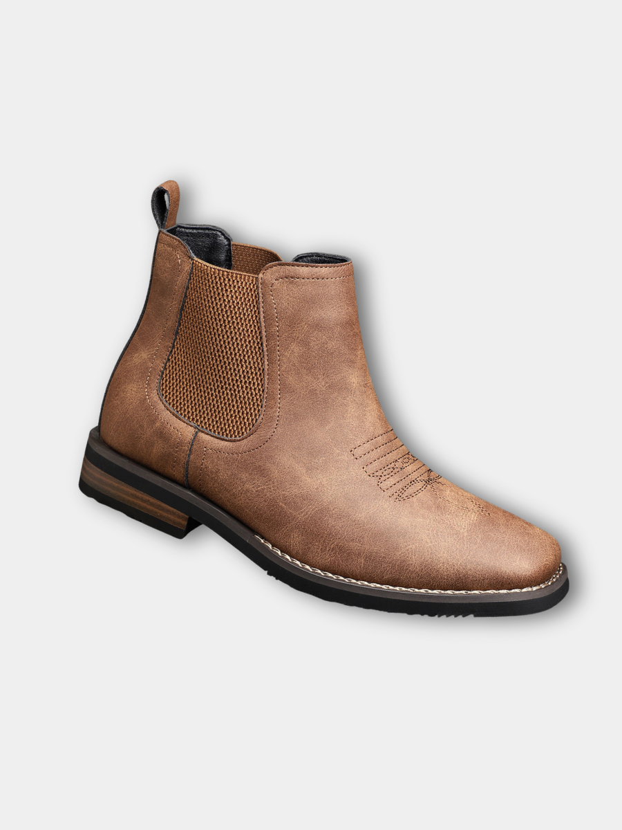 Men's Leather Timeless Boots – Lace-Up Denim Finish