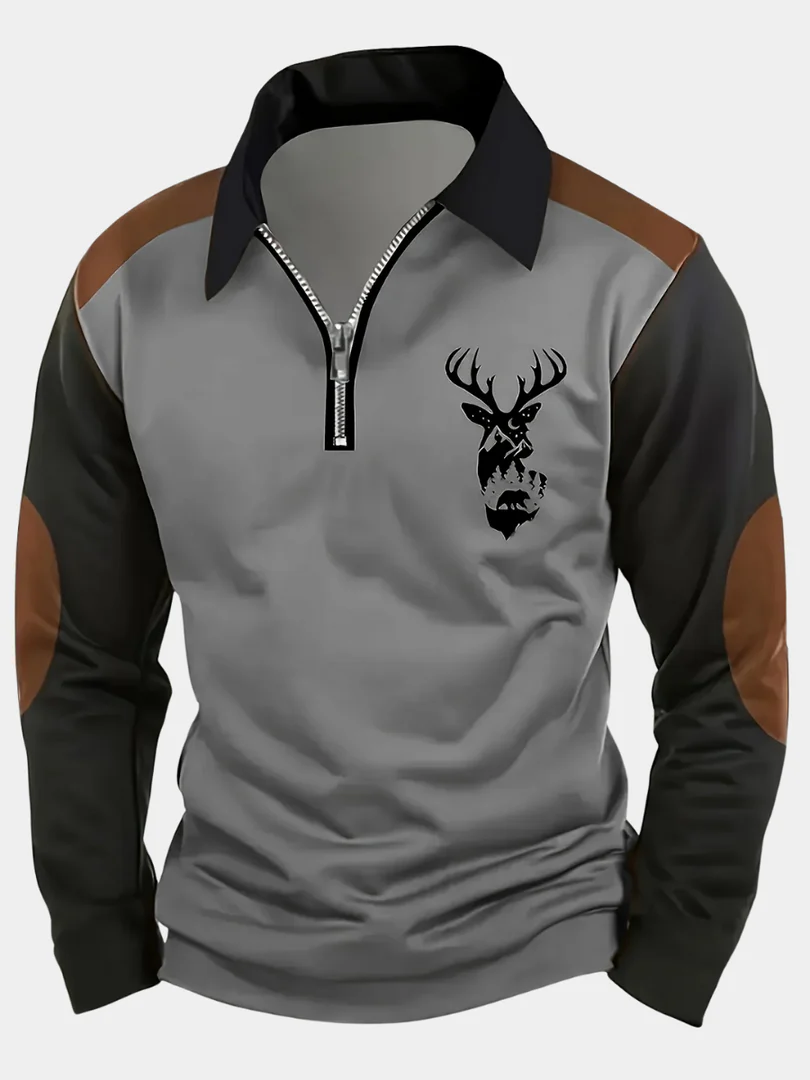 Men's Elegant Knitted Jumper – Refined Denim Design