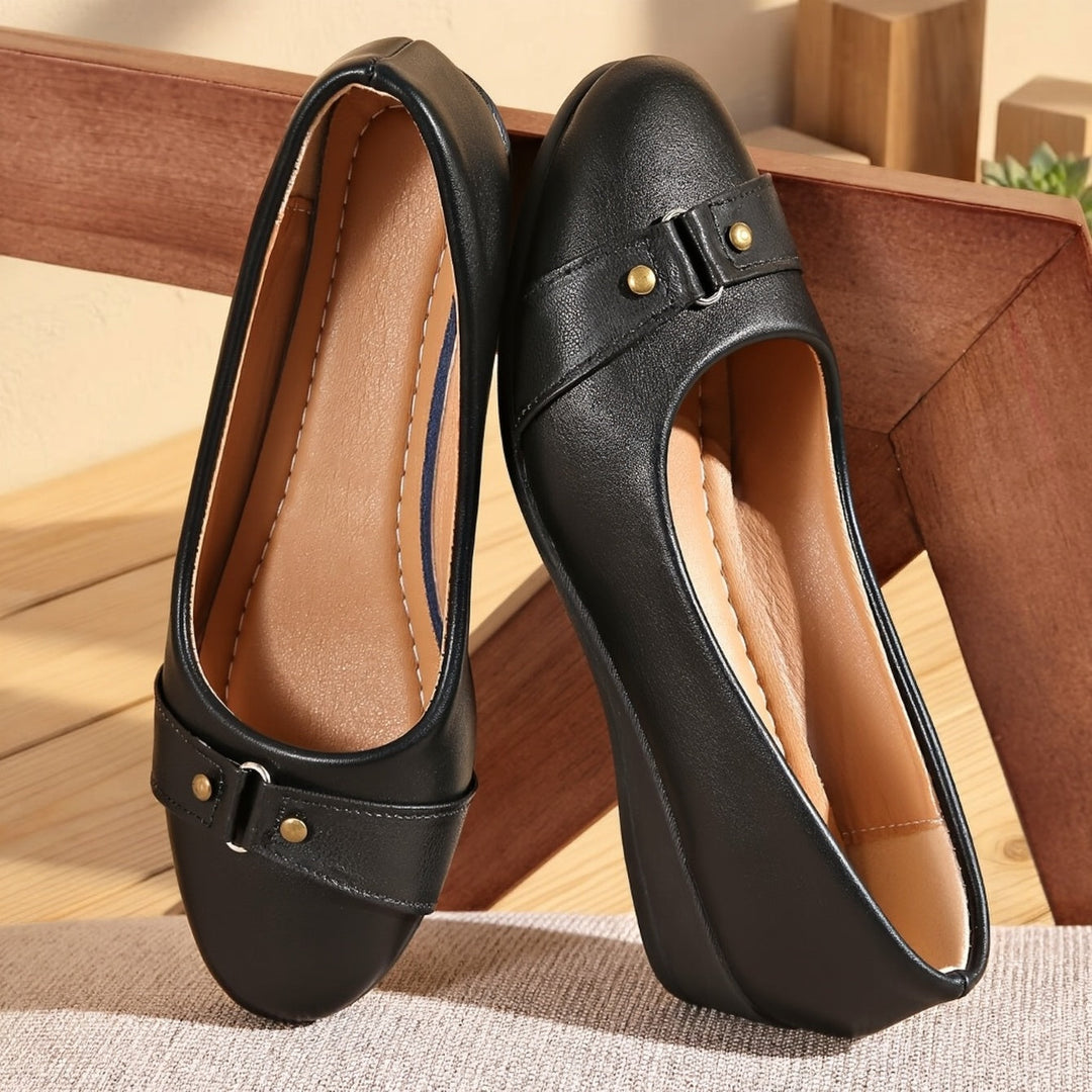 Women's Heeled Summer Ballet Flats – Padded Wedge Finish