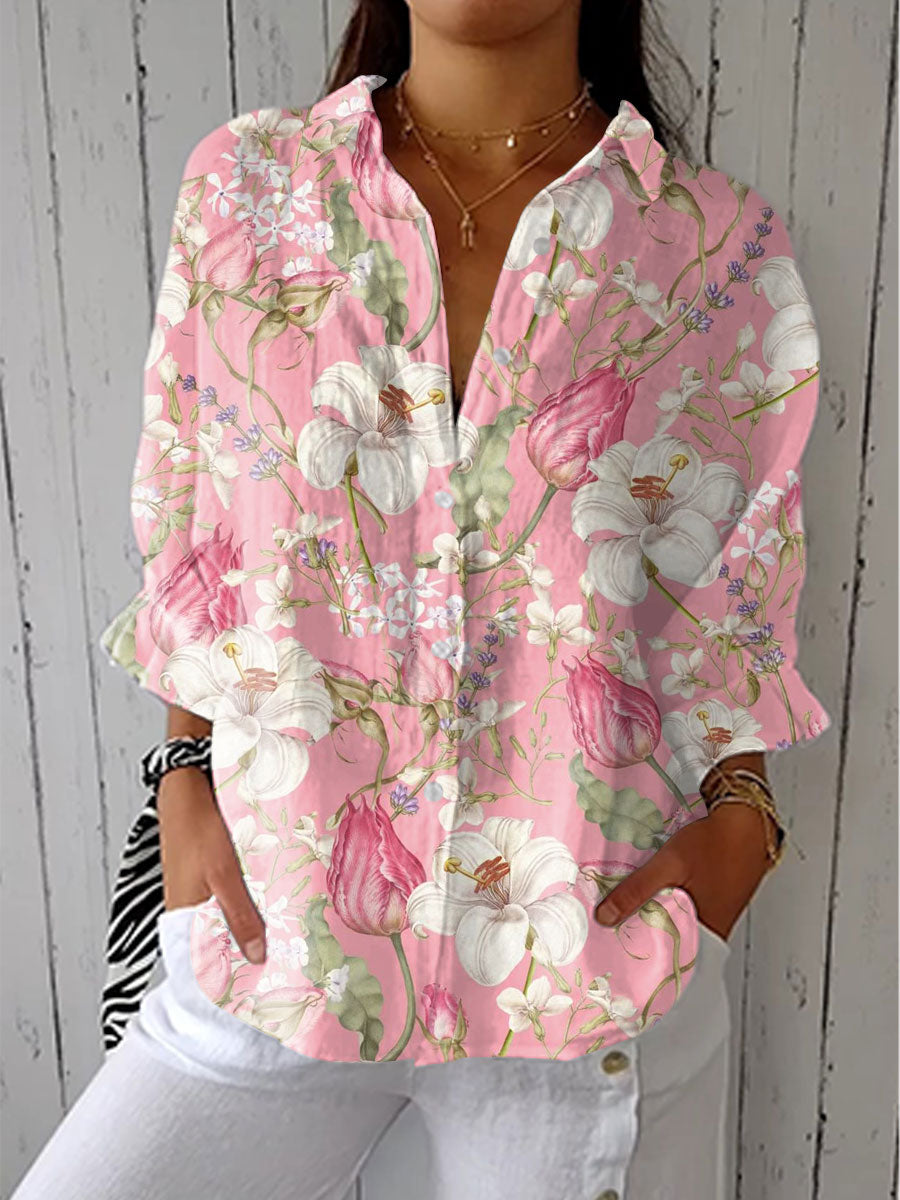 Women's Printed Spring Blouse – Breathable Lightweight Design