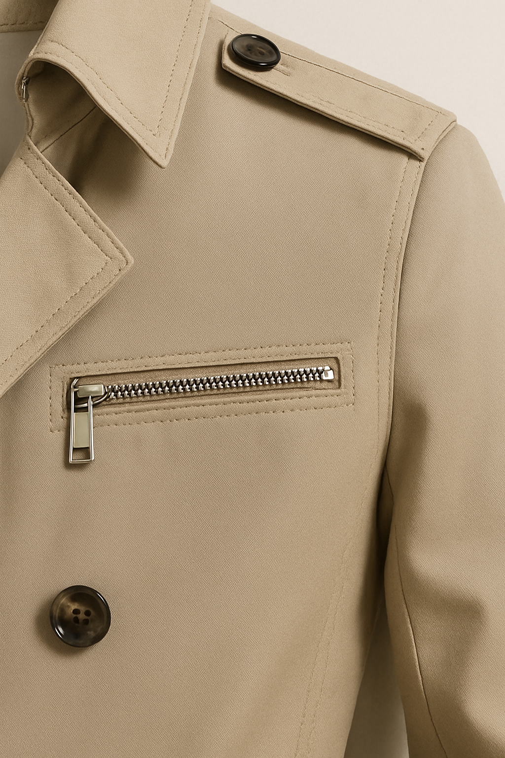 Men’s Belted Trench Coat – Classic Tailored Style Jacket