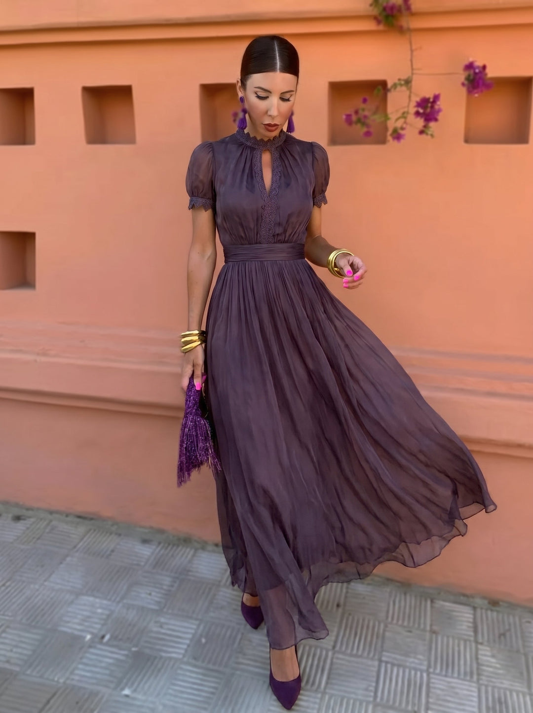 Women's Flowing Chic Maxi Dress – Elegant Lightweight Style