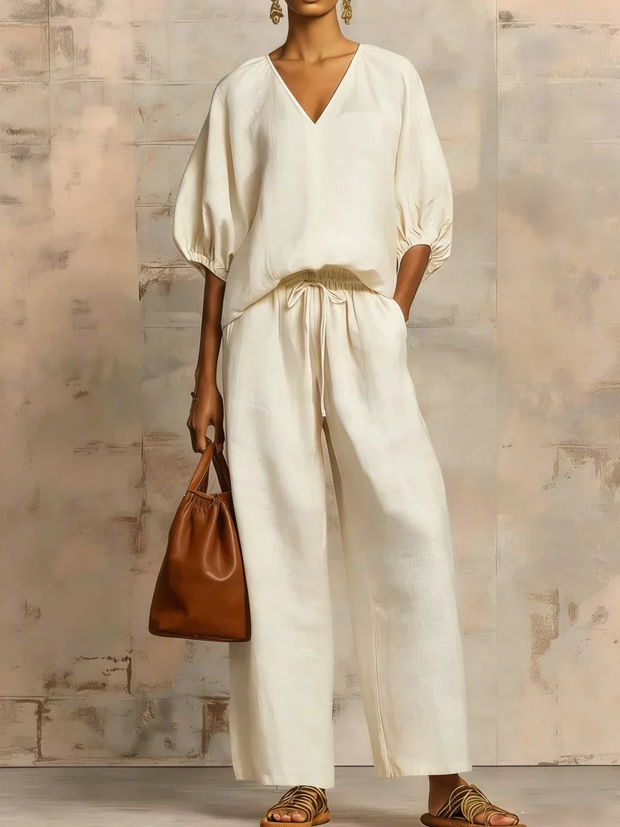 Women's Elegant Relaxed Two-Piece Set – Comfortable Modern Design