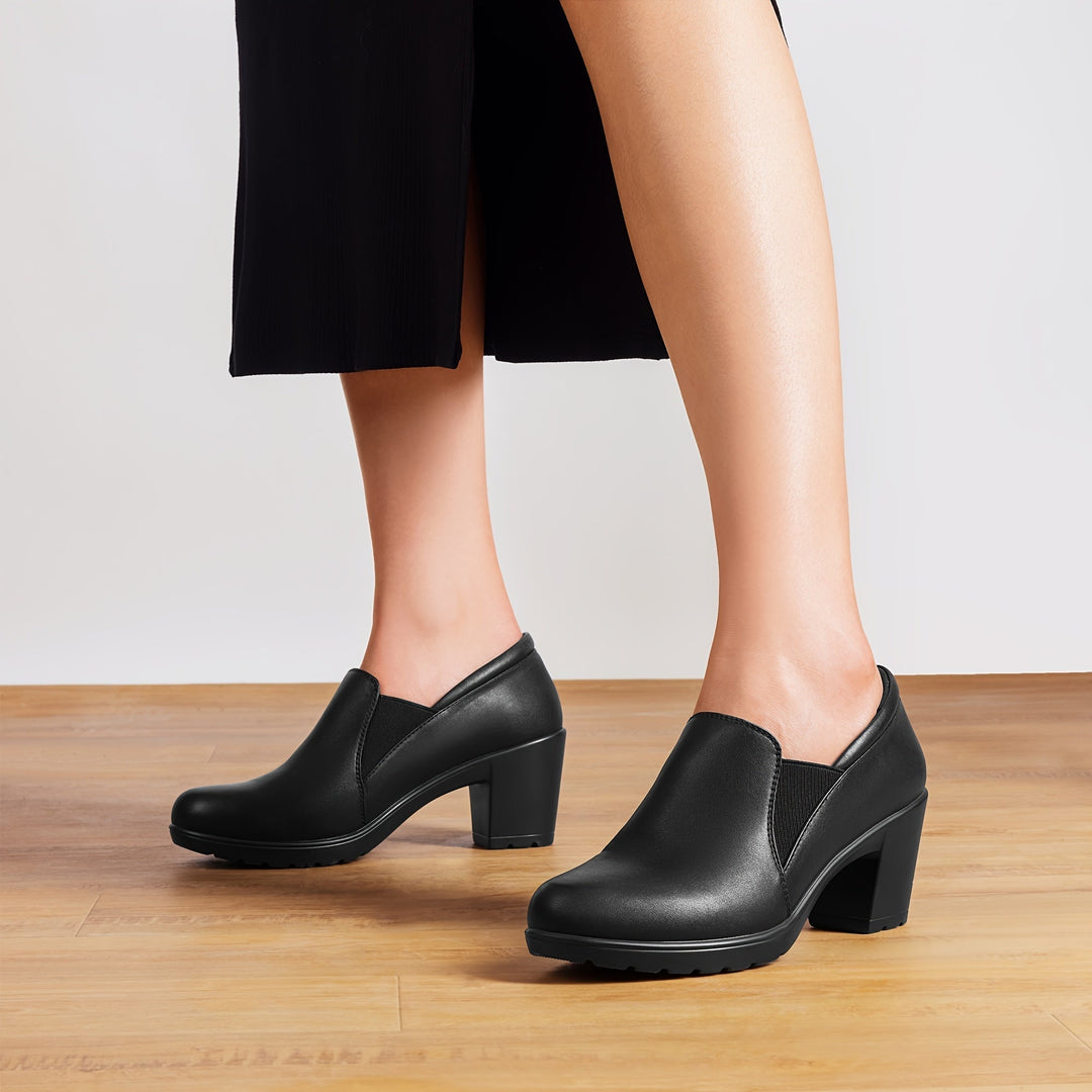 Women's Heeled Summer Court Shoes – Flexible Padded Finish