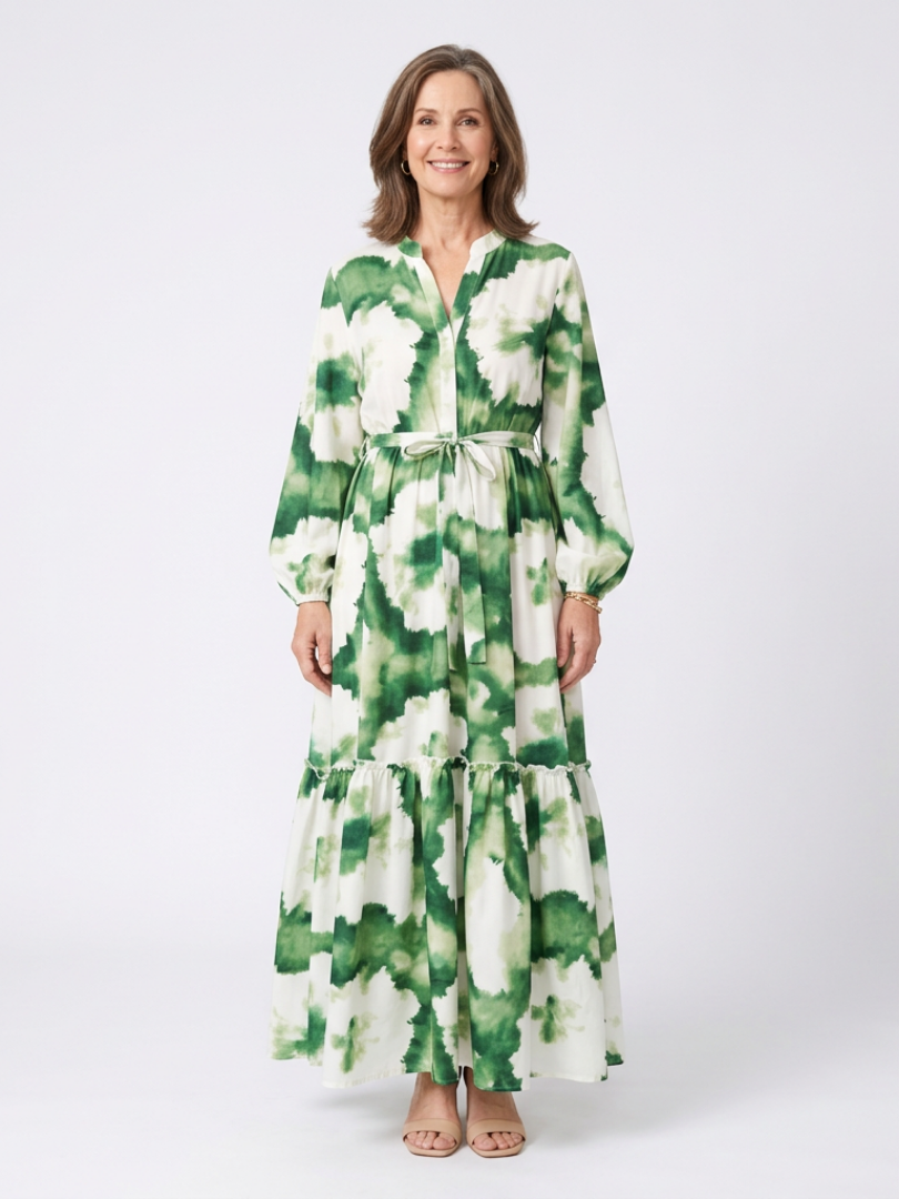 Women's Elegant Lightweight Maxi Dress – Floral