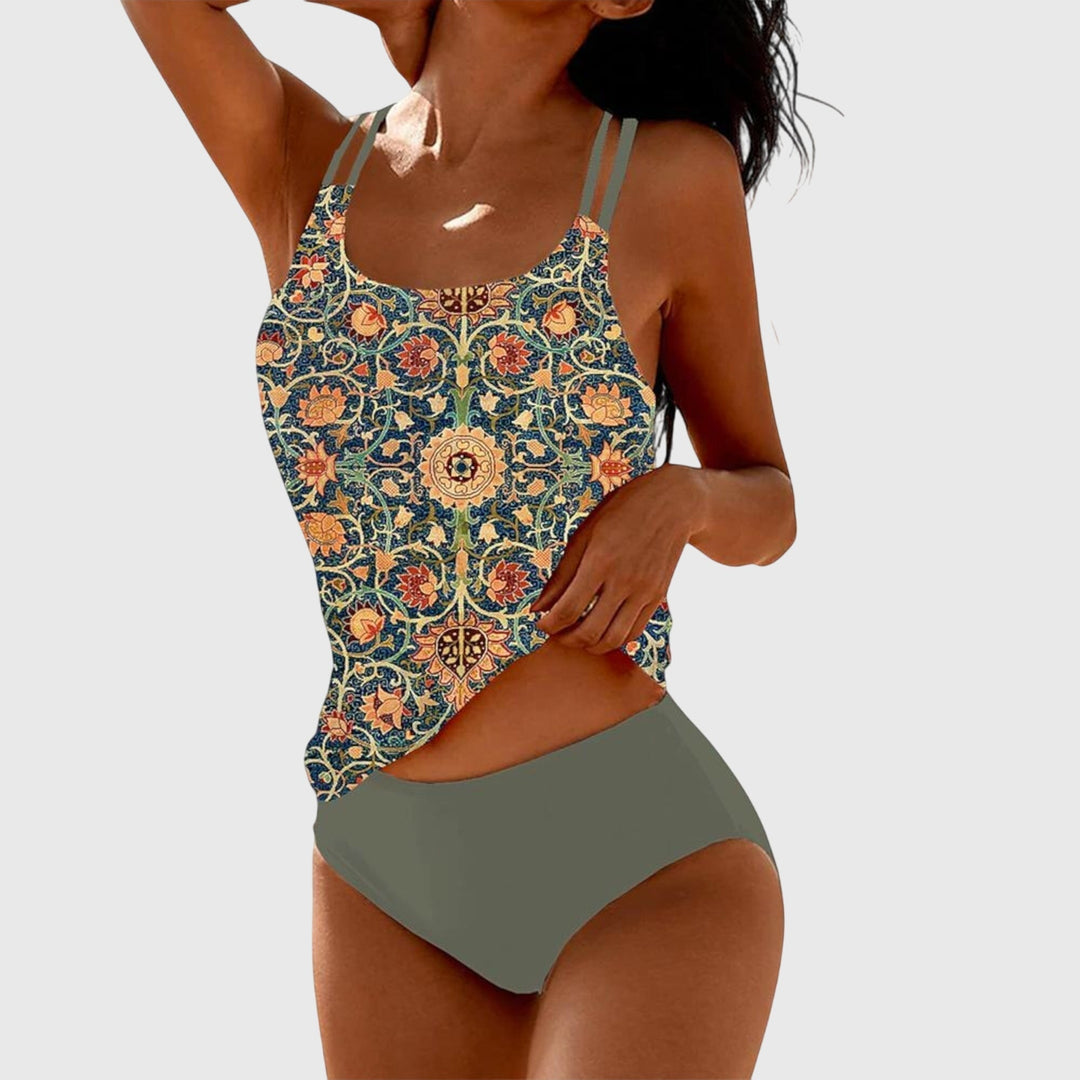 Women's Refined Comfortable Tankini Set – Elegant Beach Design