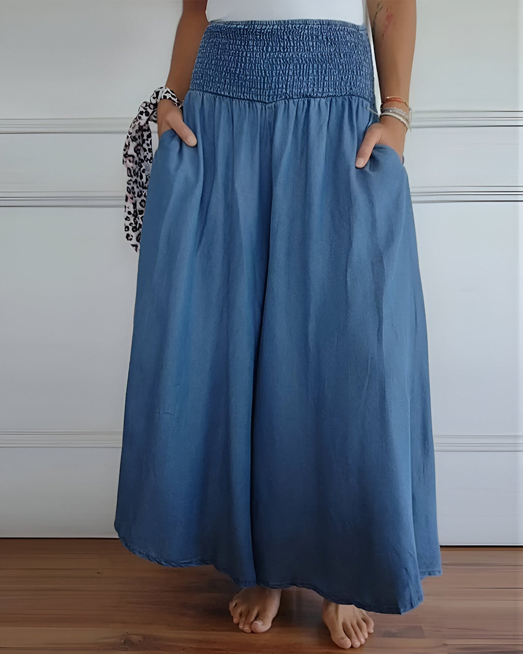 Women's Lightweight Flowing Trousers – Relaxed Belted Design