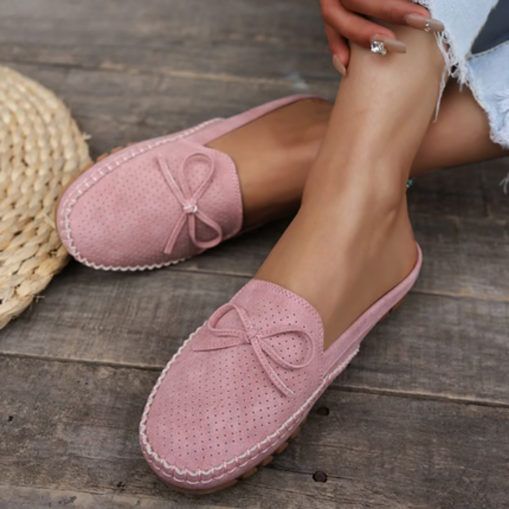 Women's Summer Flexible Mules – Heeled Buckle Finish