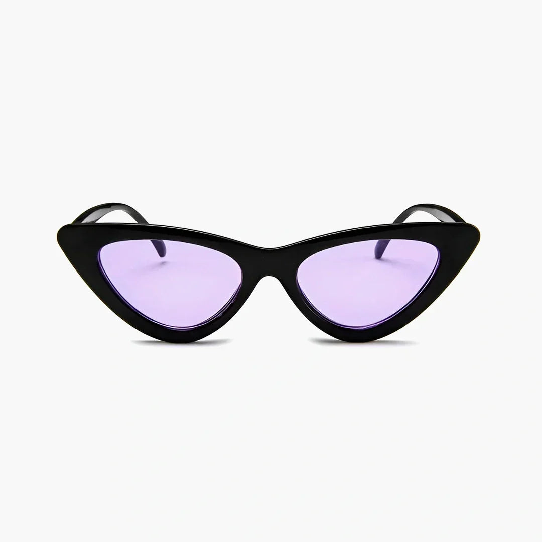 Chic Lightweight Sunglasses – Comfortable Striped Design in Black & Lilac