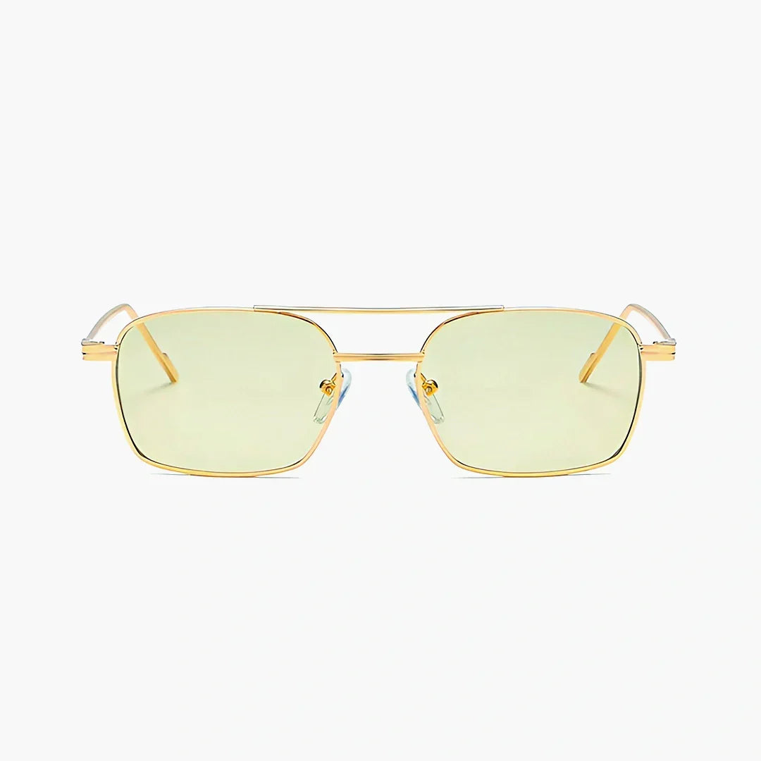 Timeless Gold-Tone Sunglasses – Modern Striped Design