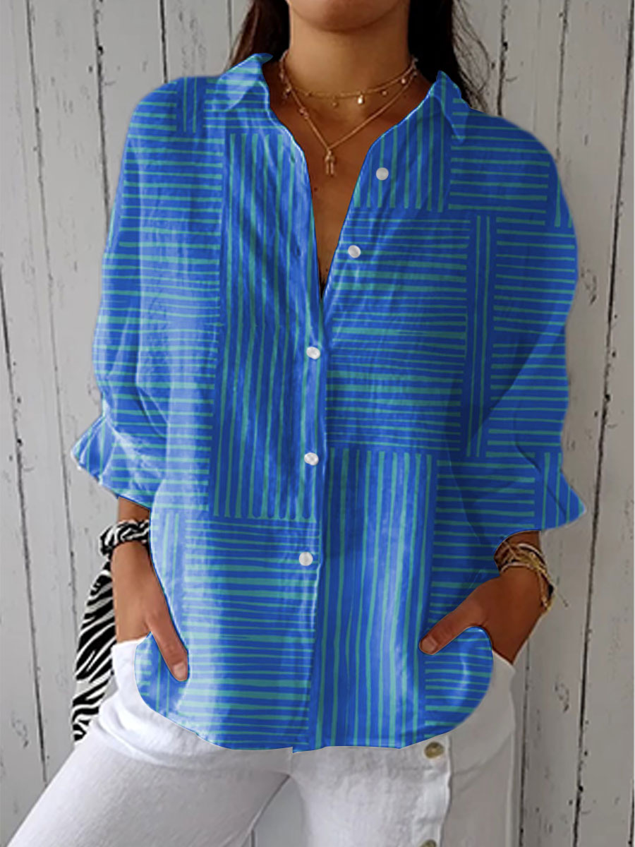 Women's Elegant Printed Blouse – Spring Breathable Design