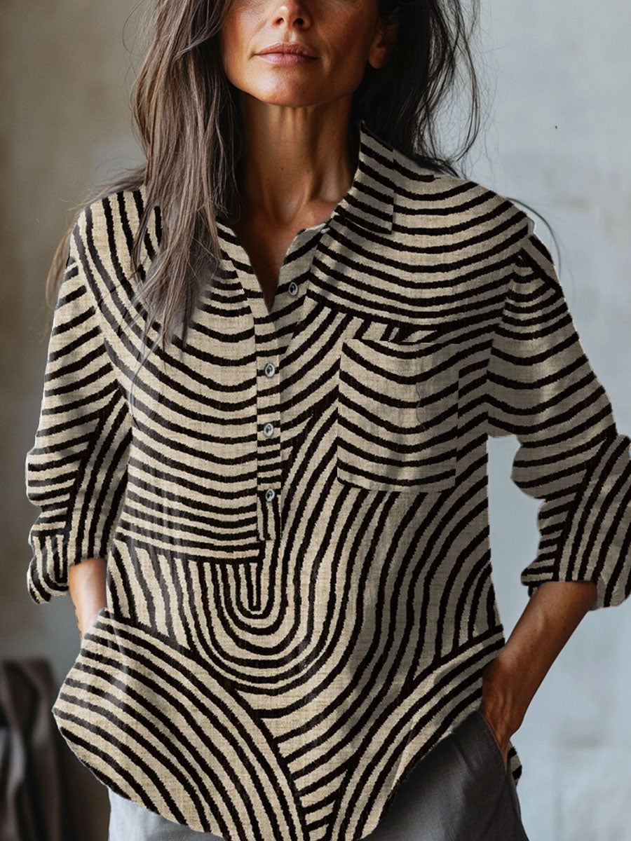 Women's Elegant Spring Shirt – Summer Printed Design