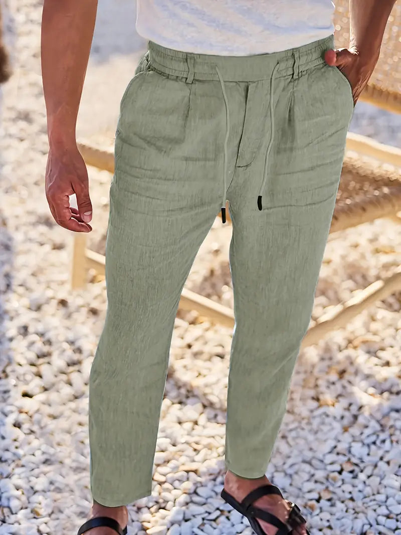 Women's Linen Lightweight Trousers – Breathable Beach Design