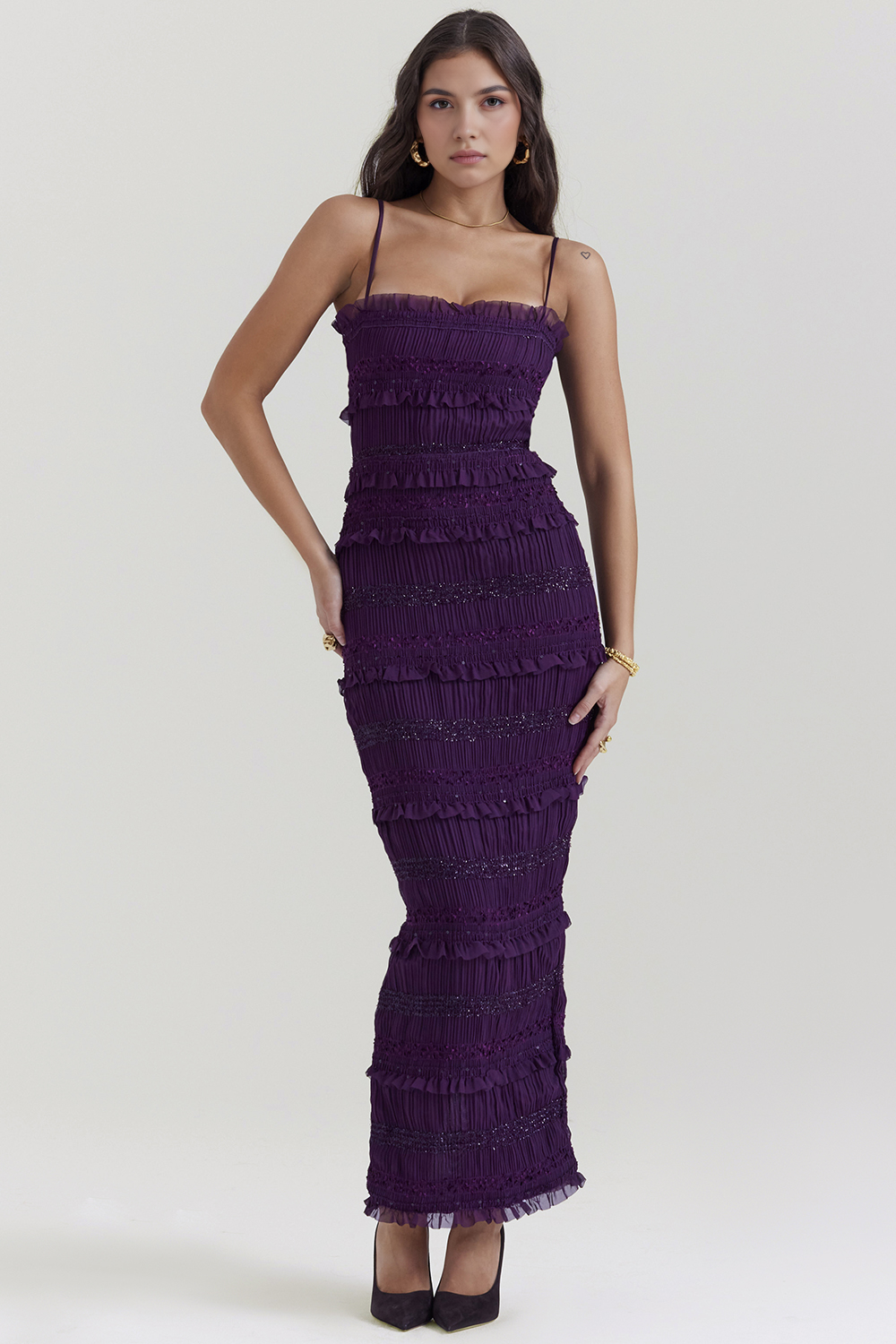 Women's Elegant Spring Dress – Flowing Detail