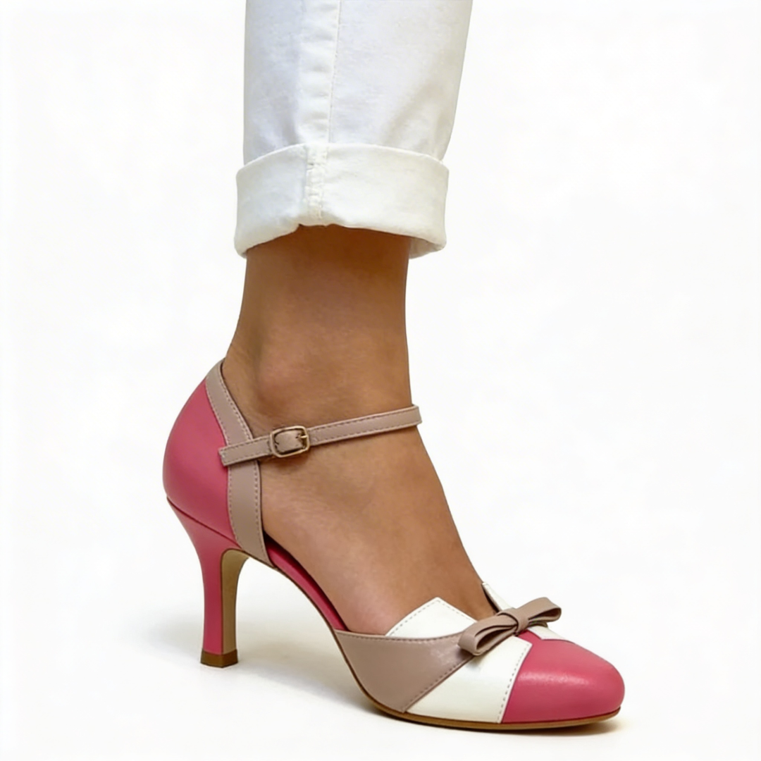 Women's Heeled Elegant Court Shoes – Supportive Breathable Finish in Cloud
