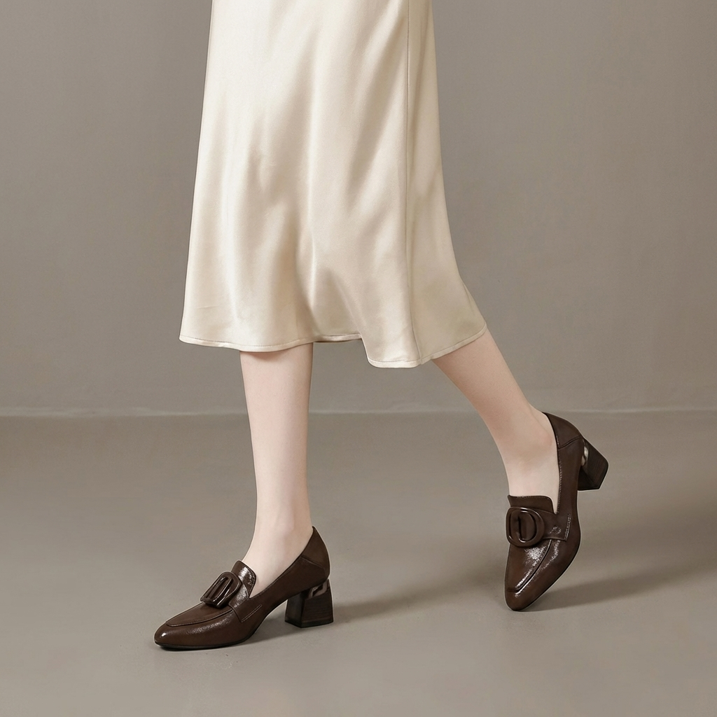 Women's Heeled Occasion Court Shoes – Leather Classic Finish