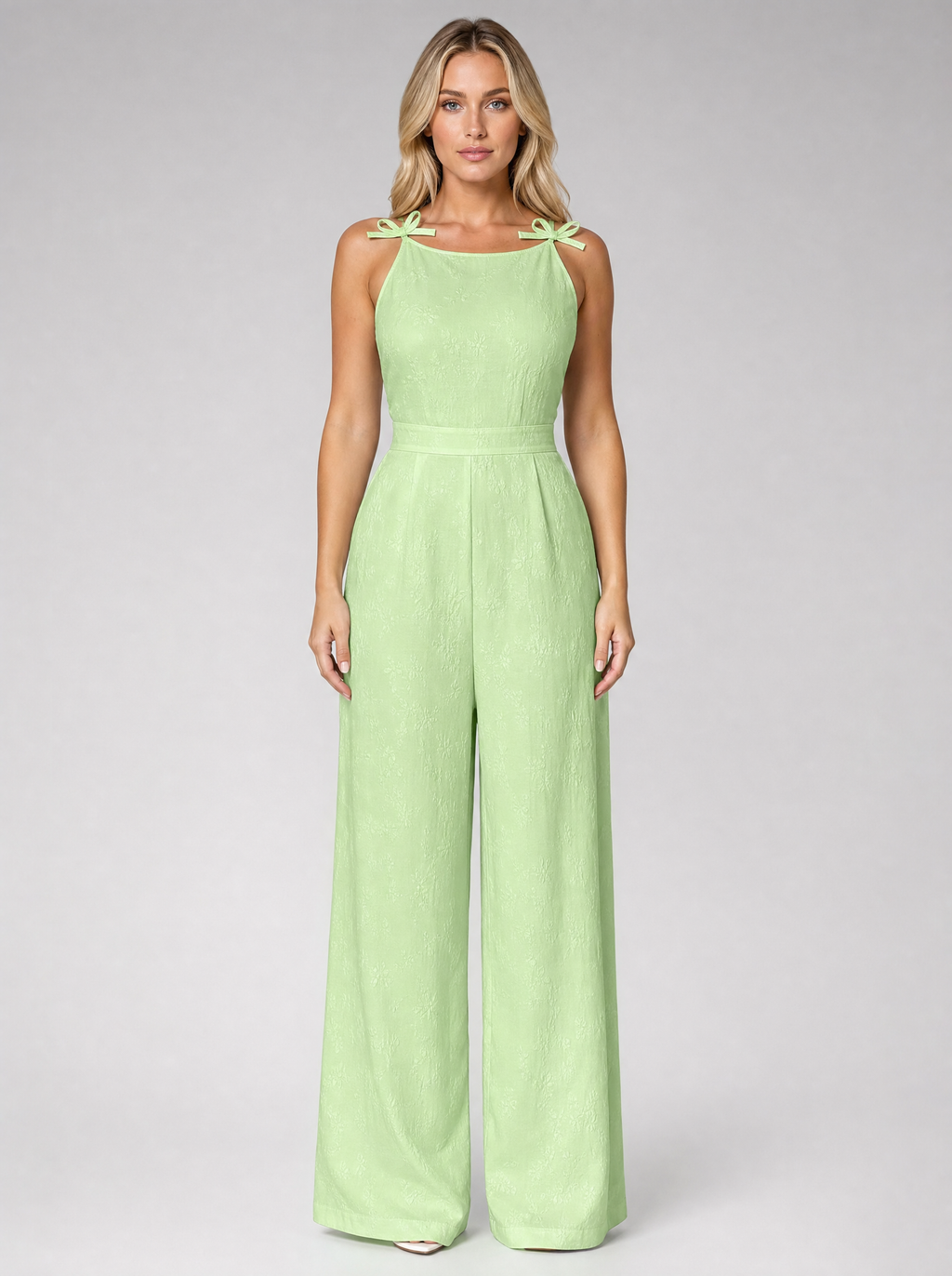 Women’s Jacquard Wide Leg Jumpsuit – Summer Occasion Style