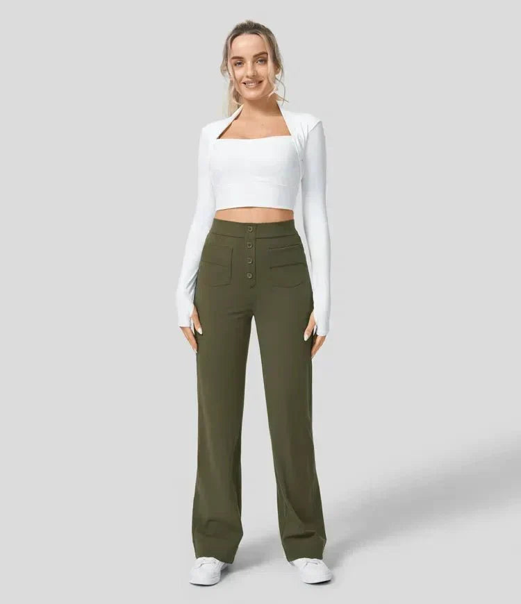 Women's Spring Relaxed Trousers – Breathable With Pockets Design